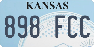 KS license plate 898FCC