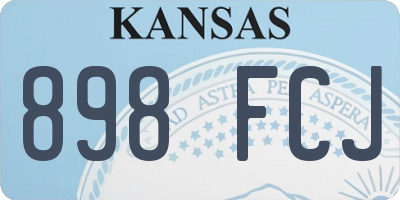 KS license plate 898FCJ