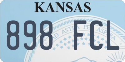 KS license plate 898FCL