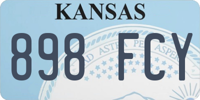 KS license plate 898FCY