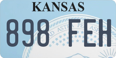 KS license plate 898FEH