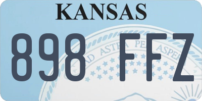 KS license plate 898FFZ