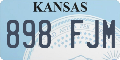KS license plate 898FJM