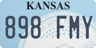 KS license plate 898FMY