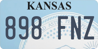 KS license plate 898FNZ
