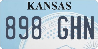 KS license plate 898GHN