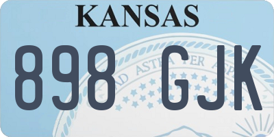KS license plate 898GJK