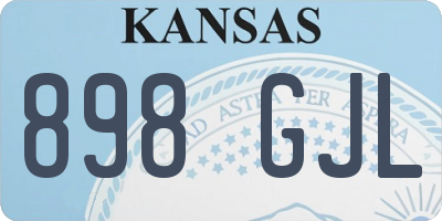 KS license plate 898GJL