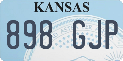 KS license plate 898GJP