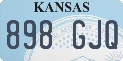 KS license plate 898GJQ