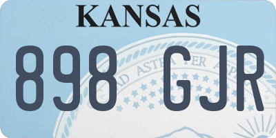 KS license plate 898GJR