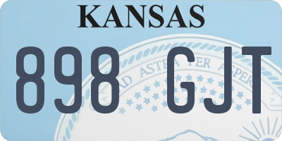 KS license plate 898GJT