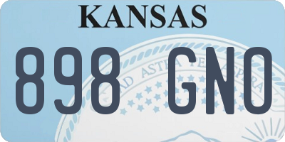 KS license plate 898GNO