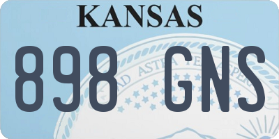 KS license plate 898GNS
