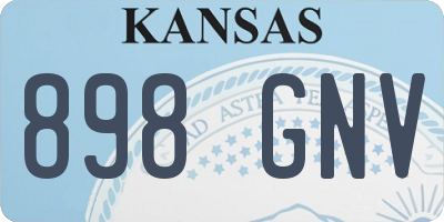 KS license plate 898GNV