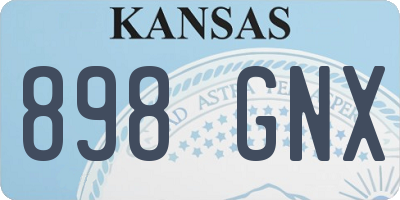 KS license plate 898GNX