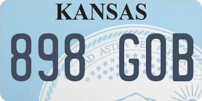 KS license plate 898GOB