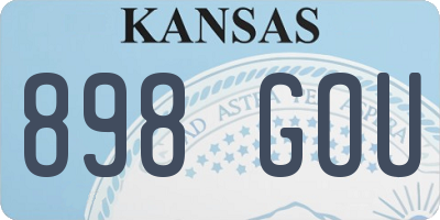 KS license plate 898GOU