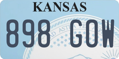 KS license plate 898GOW