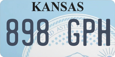 KS license plate 898GPH