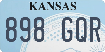 KS license plate 898GQR