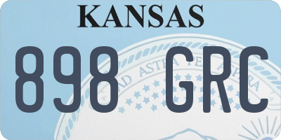 KS license plate 898GRC