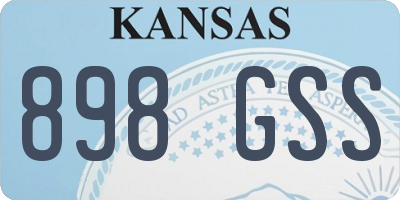 KS license plate 898GSS