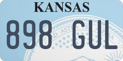 KS license plate 898GUL