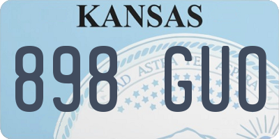 KS license plate 898GUO