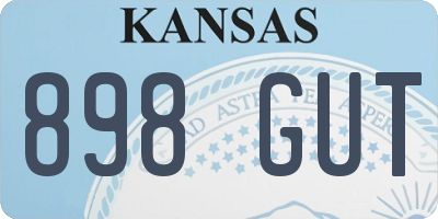 KS license plate 898GUT