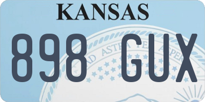 KS license plate 898GUX