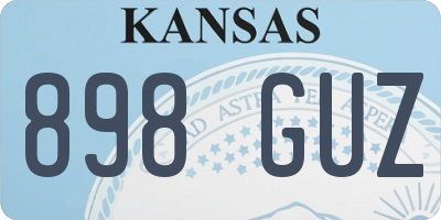 KS license plate 898GUZ