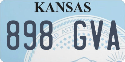 KS license plate 898GVA
