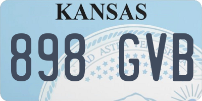 KS license plate 898GVB