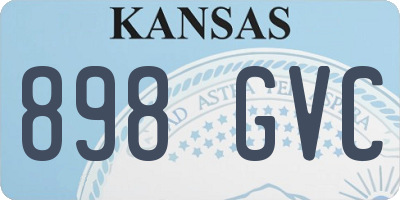 KS license plate 898GVC