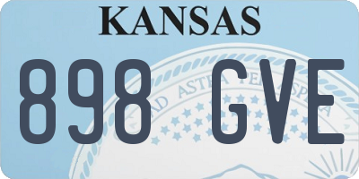 KS license plate 898GVE