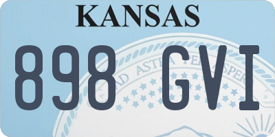 KS license plate 898GVI