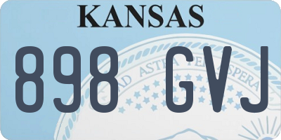 KS license plate 898GVJ