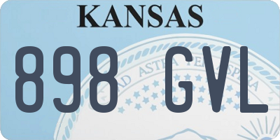 KS license plate 898GVL