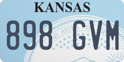 KS license plate 898GVM