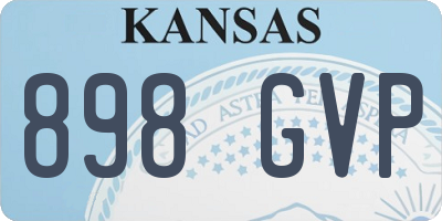 KS license plate 898GVP