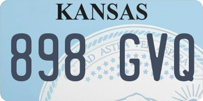 KS license plate 898GVQ