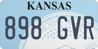 KS license plate 898GVR