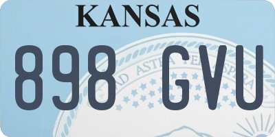 KS license plate 898GVU