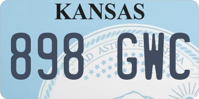 KS license plate 898GWC