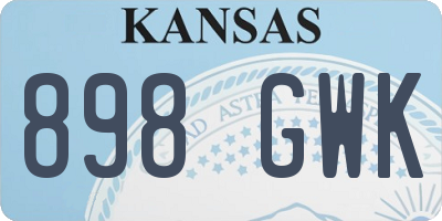 KS license plate 898GWK