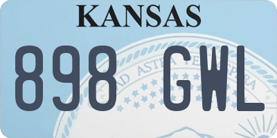 KS license plate 898GWL