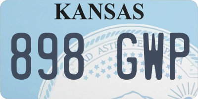 KS license plate 898GWP