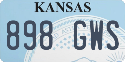 KS license plate 898GWS