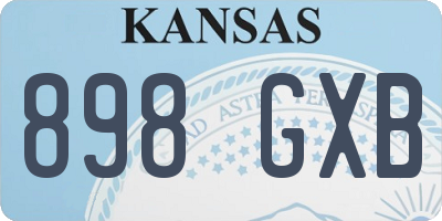 KS license plate 898GXB